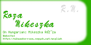 roza mikeszka business card